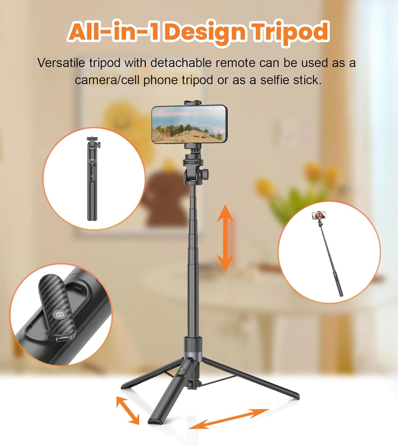 XT02 High-End Bluetooth Selfie Stick Tripod
